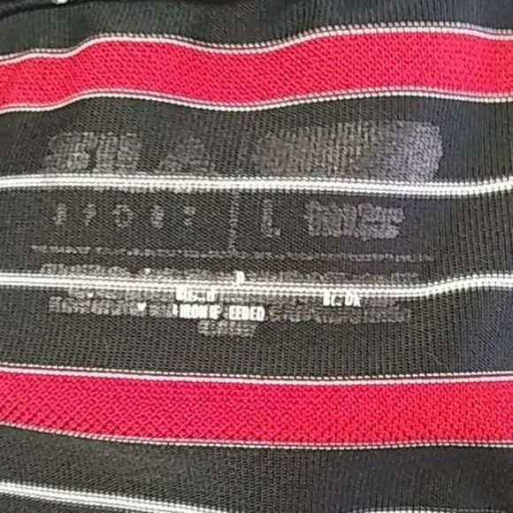 Fila Sport Men's Athletics Red & Black Striped Short Sleeve Polo Shirt - Picture 2 of 6